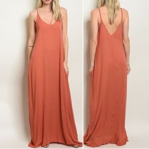 EARTH COLOR MAXI DRESS
